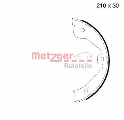 Brake Shoe Set, parking brake METZGER AUTOTEILE MG 790