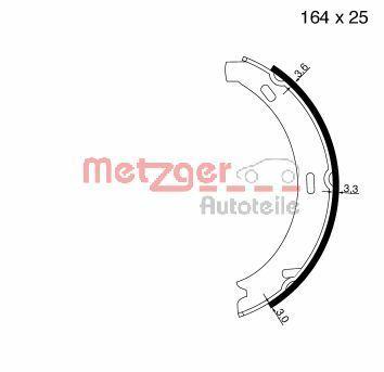 METZGER AUTOTEILE MG 813 Brake Shoe Set, parking brake