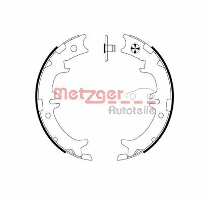 METZGER AUTOTEILE MG 958 Brake Shoe Set, parking brake