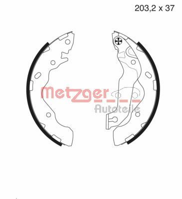 METZGER AUTOTEILE MG 987 Brake Shoe Set