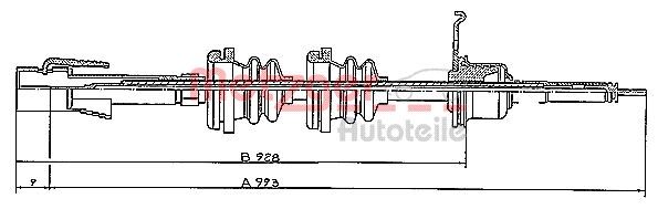 METZGER AUTOTEILE S 31024 Speedometer Cable