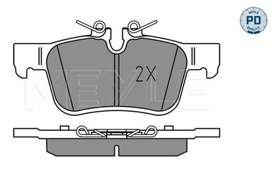Brake Pad Set, disc brake MEYLE 025 225 6816/PD