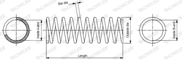 MONROE SP0661 Suspension Spring