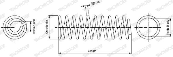 MONROE SP3446 Suspension Spring