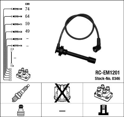 NGK 0346 Ignition Cable Kit
