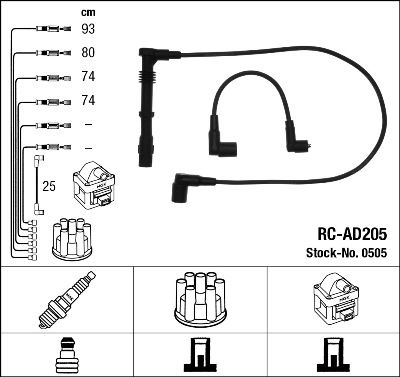 Ignition Cable Kit NGK 0505