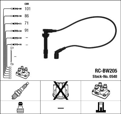 NGK 0548 Ignition Cable Kit