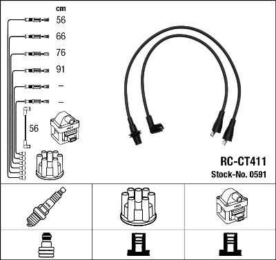 NGK 0591 Ignition Cable Kit