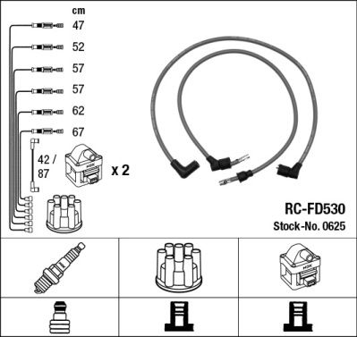 Ignition Cable Kit NGK 0625