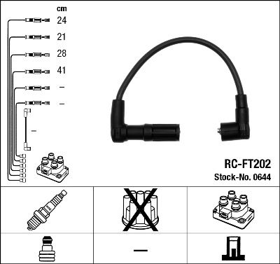 Ignition Cable Kit NGK 0644