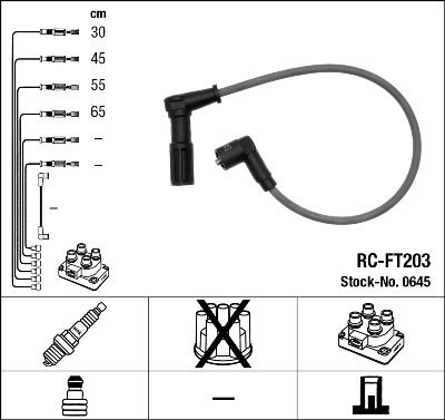 Ignition Cable Kit NGK 0645