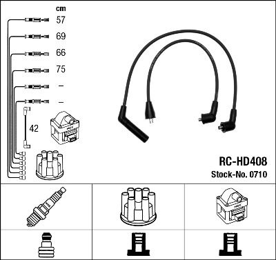 Ignition Cable Kit NGK 0710