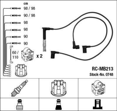 Ignition Cable Kit NGK 0748