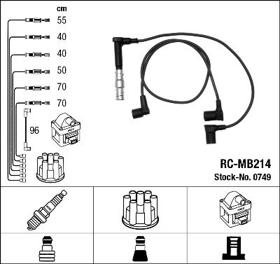 Ignition Cable Kit NGK 0749