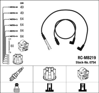 NGK 0754 Ignition Cable Kit