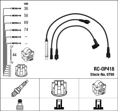 Ignition Cable Kit NGK 0788