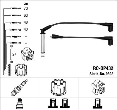 Ignition Cable Kit NGK 0802