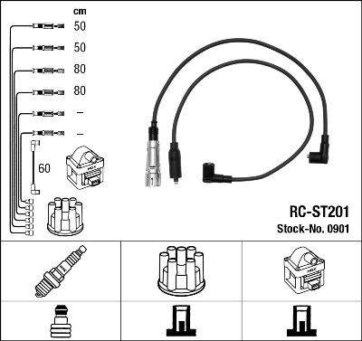 Ignition Cable Kit NGK 0901