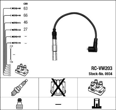 NGK 0934 Ignition Cable Kit
