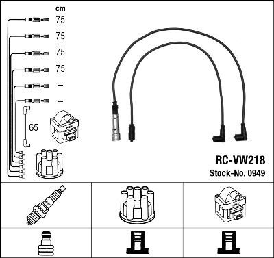 Ignition Cable Kit NGK 0949