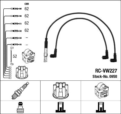 NGK 0958 Ignition Cable Kit
