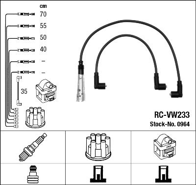 NGK 0964 Ignition Cable Kit