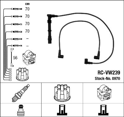 Ignition Cable Kit NGK 0970