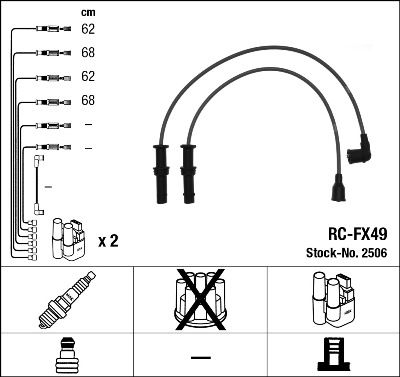 Ignition Cable Kit NGK 2506