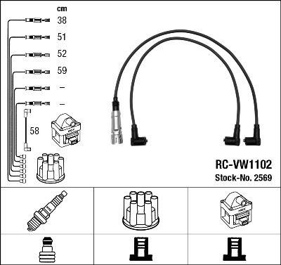 Ignition Cable Kit NGK 2569