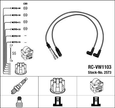 NGK 2573 Ignition Cable Kit