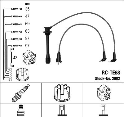 Ignition Cable Kit NGK 2902