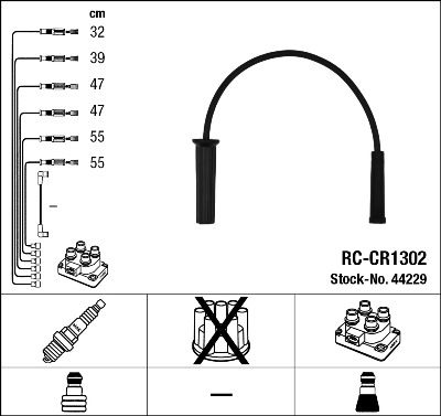Ignition Cable Kit NGK 44229