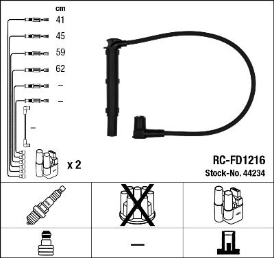 NGK 44234 Ignition Cable Kit