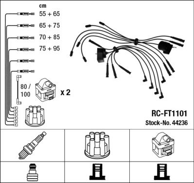 Ignition Cable Kit NGK 44236