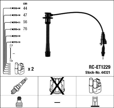 Ignition Cable Kit NGK 44321
