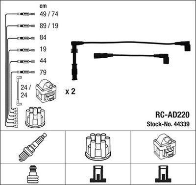 Ignition Cable Kit NGK 44339