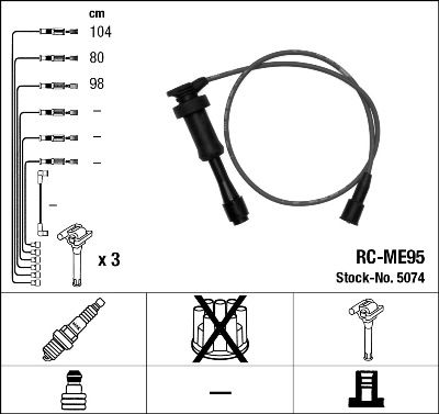 Ignition Cable Kit NGK 5074