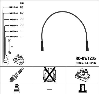 Ignition Cable Kit NGK 6296
