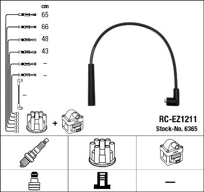 Ignition Cable Kit NGK 6365