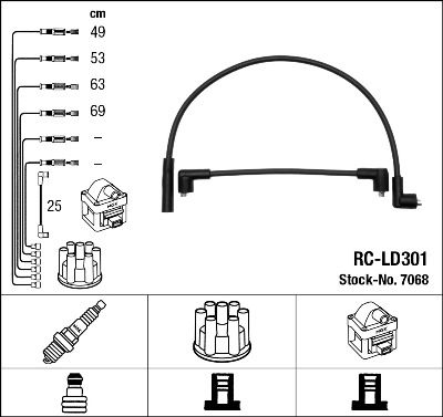 Ignition Cable Kit NGK 7068
