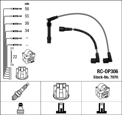 NGK 7070 Ignition Cable Kit