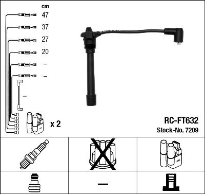 Ignition Cable Kit NGK 7209
