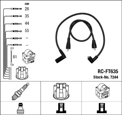 NGK 7244 Ignition Cable Kit