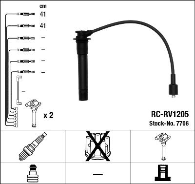 Ignition Cable Kit NGK 7706