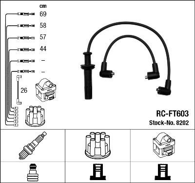Ignition Cable Kit NGK 8202