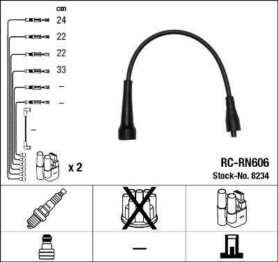 Ignition Cable Kit NGK 8234