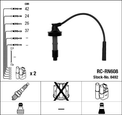 NGK 8492 Ignition Cable Kit