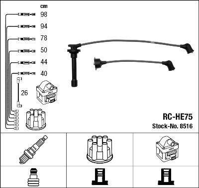Ignition Cable Kit NGK 8516