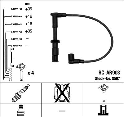Ignition Cable Kit NGK 8597