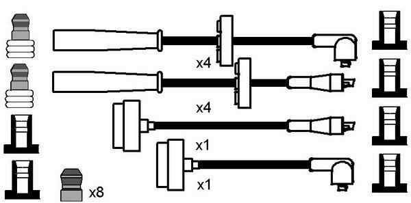 NGK 8619 Ignition Cable Kit
